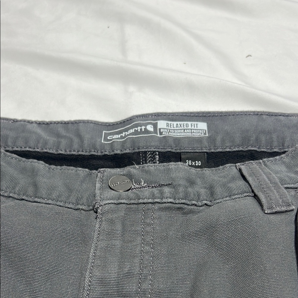 Carhartt Rugged Flex Relaxed Fit Canvas Knit Lined Pants Mens 36x30 BN3342-M - Picture 3 of 5